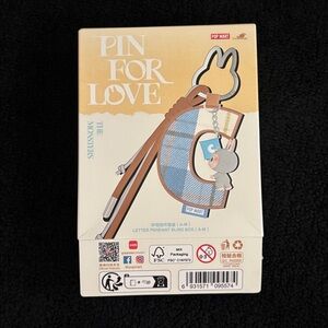 Labubu LETTER E Pendant  Pin For Love Series Sealed Box Pop Mart Verified